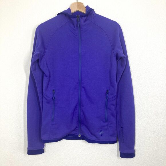 Black Diamond Jacket Womens Medium Polartec Full Zip Hooded Outdoors Fleece - Picture 1 of 16